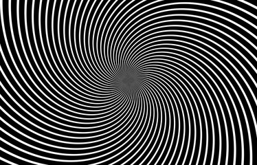 Psychedelic  hypnotic black and white circular wheel abstract psycho optic illusion image