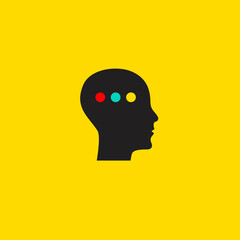 Brain activity. Brain scan, eeg. Vector illustration