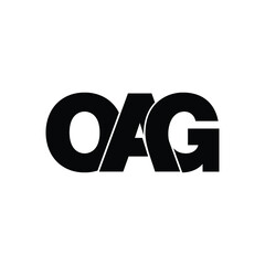 OAG letter monogram logo design vector