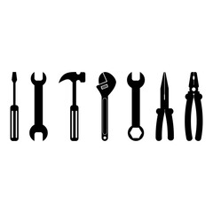 repair icon, service tools vector symbol isolated illustration white background