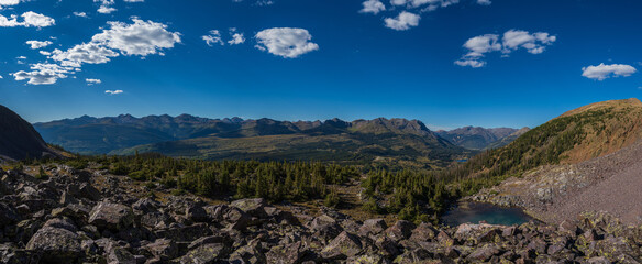 Fototapeta na wymiar Panorama of the Colorado mountains