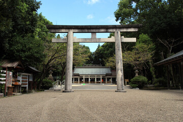 Entrance torii gate of Miyazaki Jingu Shrine