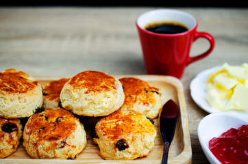 Close up of Scone homemade for coffee times backgrounds