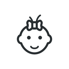 Baby girl icon