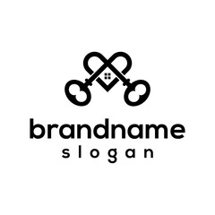 Home key logo design vector