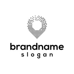 pin map logo design vector