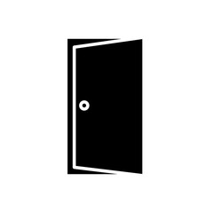 door icon with glyph style vector for your web design, logo, UI. illustration