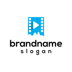 Play film logo design vector