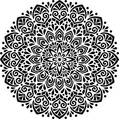 Mandala Pattern Stencil doodles sketch - 377626734