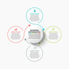 Business circle. timeline infographic icons designed for abstract background template milestone element modern diagram process technology digital marketing data presentation chart Vector
