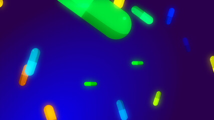 Drug prescription forpill medicine capsule pattern with blue background. Abstract healthcare technology and science medical  concept.