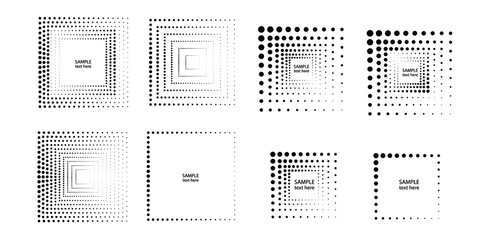 Halftone dots  . Vector Illustration .Technology  Logo . Design element . Abstract Geometric shape .