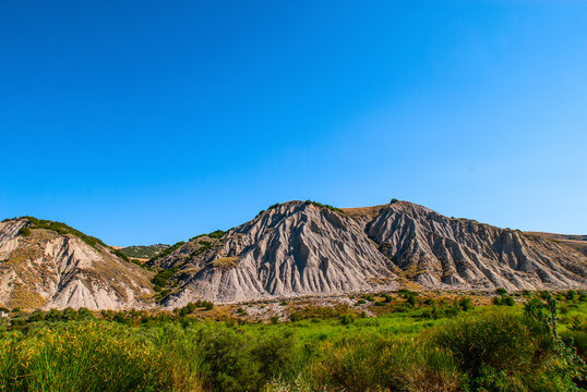  Lunar-like badlands near Aliano, Basilicata, Italy, Europe