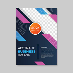 Abstract business flyer template. - Vector.