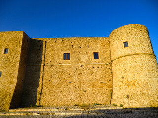 Castle in Bernalda at sundown, Matera district, Basilicata, Italy.