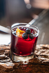 creative cocktail in the bar