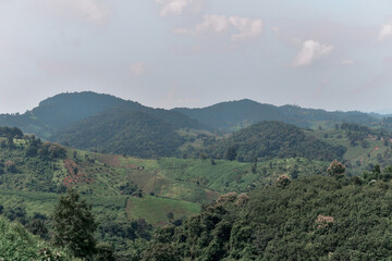 Fototapeta na wymiar mountain landscape in NAN Thailand.