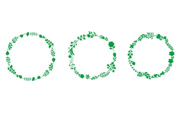 set of elements on white background