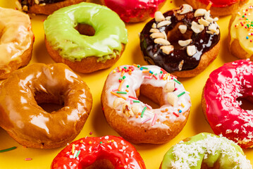 Homemade Round Glazed Donuts Ready to Eat