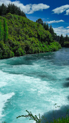 Huka Falls, New Zealand - the powerful Huka Falls in Taupo on New Zealands North Island