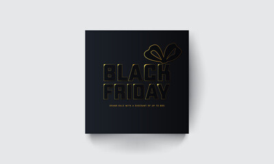 Black Friday sale banner design, Black Friday social media post design