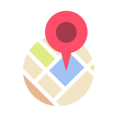 House location pointer pin map vector icon