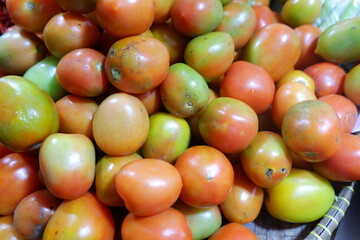 Tomatoes sale on the market