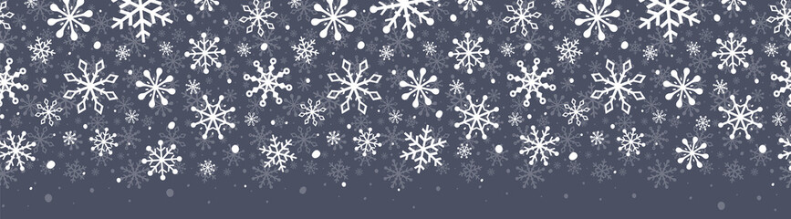 Fototapeta na wymiar Christmas banner with snowflakes. Vector