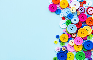 Multicolored sewing buttons