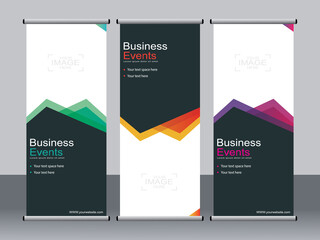 Business banner roll up set,standee banner template,Modern banner.