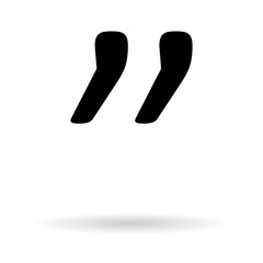 Quote concept icon, quotation speech bubble symbol, vector illustration dialog sign, text mark graphic