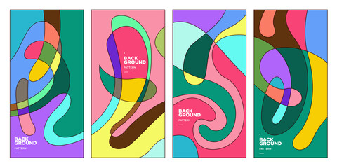 Vector colorful curvy liquid background for banner and social media story