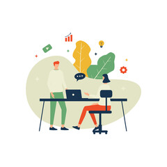 Vector illustration. Partnership concept. Teamwork