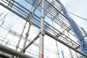 Obraz premium 建設現場 足場