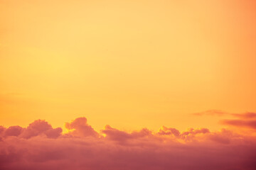 Orange sunset sky. Sky texture. abstract nature background