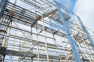 建設現場　足場