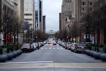 view of downtown raleigh, north carolina from street level © otmman