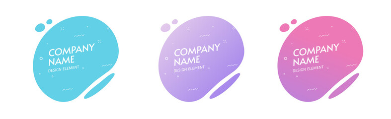 Fluid liquid shape abstract element design vector template background for flyer or brochure modern clipart blue violet purple colorful backdrop