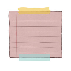 Paper sheet clip art with adhesive tape