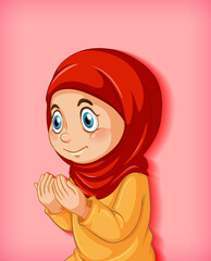 Muslim girl practice religion