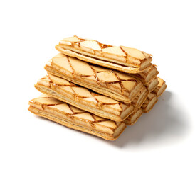 Sfogliatine glassate Italian puff pastry biscuits closeup