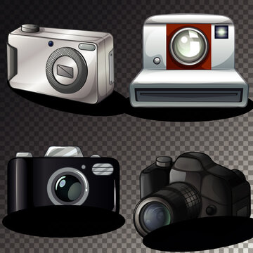 Isolated camera on transparent background
