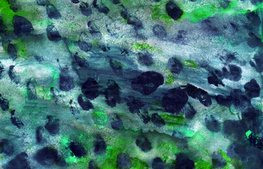 Colorful abstract background with stains. Hand-painted watercolor texture with splashes, drops of paint, paint smears. Design for backgrounds, fabric, wallpapers, covers and packaging, wrapping paper.