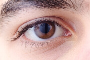 Fototapeta premium Eye macro iris eyebrow beautiful, woman.