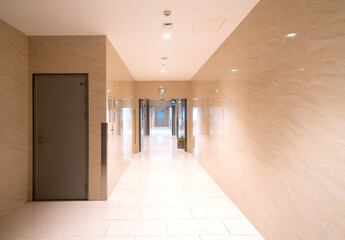Bathroom interior space in shopping mall