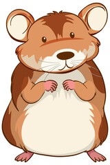 Cute hamster cartoon character