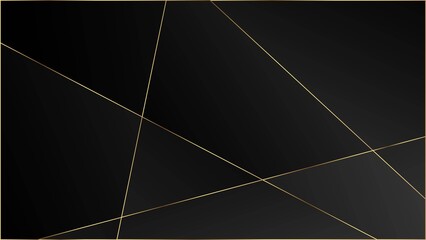 Black Premium Polygon Pattern. VIP Silver Rich Geometric Celebration 
