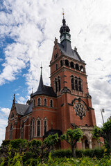 Fototapeta na wymiar rote Lutherkirche Radebeul