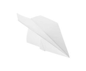 Paper plane isolated on white. Creative idea