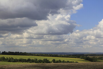 Landscape with clouds and sky